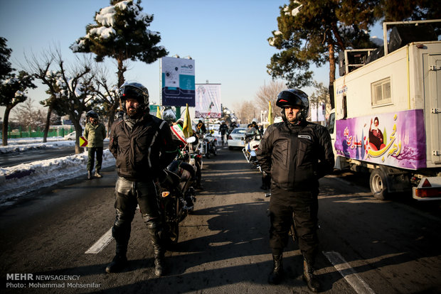 Armed Forces motorcyclists mark Islamic Revolution anniversary 