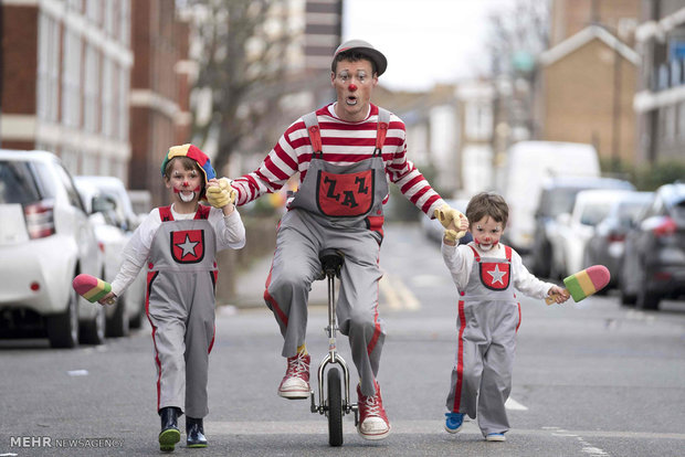 گردهم آیی دلقک ها در لندن