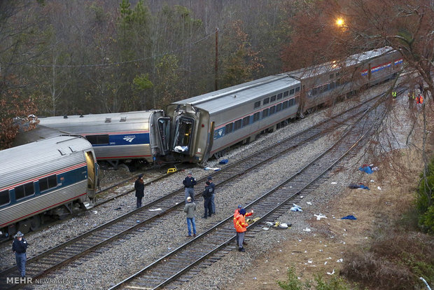 کیرولائنا میں ٹرین حادثے کے نتیجے میں دو افراد ہلاک