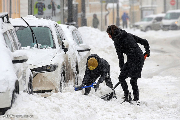 برف بی سابقه در مسکو