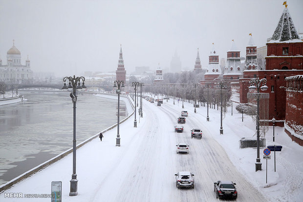برف بی سابقه در مسکو