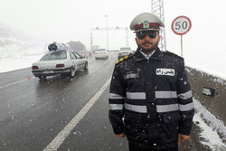 بارش برف و ترافیک روان در هراز و فیروزکوه