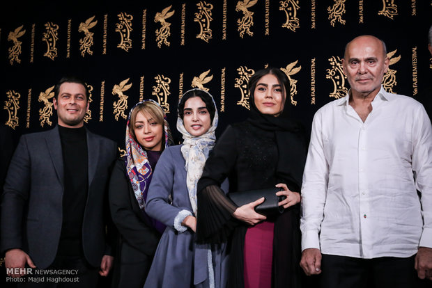 بازیگران فیلم هایلایت در هفتمین روز از سی و ششمین جشنواره فیلم فجر