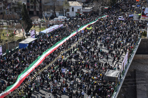 راهپیمایی یوم الله ۲۲ بهمن در شیراز