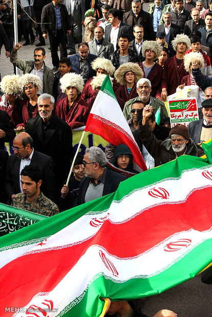 راهپیمایی یوم الله ۲۲ بهمن در گنبد کاووس