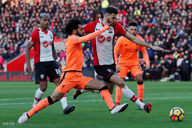 دیدار تیم های فوتبال ساوتهمپتون و لیورپول