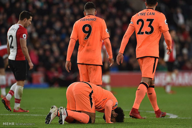 دیدار تیم های فوتبال ساوتهمپتون و لیورپول