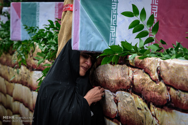 مراسم استقبال از ۴ شهید گمنام در گرگان برگزار شد