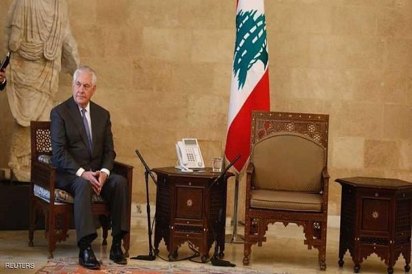 تحقیر وزیر خارجه آمریکا در کاخ ریاست جمهوری لبنان