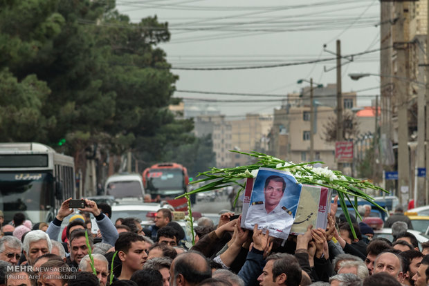 تشييع پيكر شهيد محمد كاووسي شهید گرانقدر کشتی سانچی