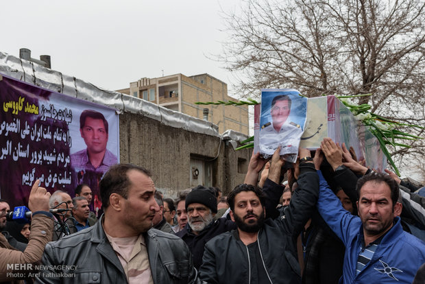 تشييع پيكر شهيد محمد كاووسي شهید گرانقدر کشتی سانچی