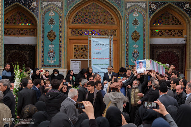 تشييع پيكر شهيد محمد كاووسي شهید گرانقدر کشتی سانچی