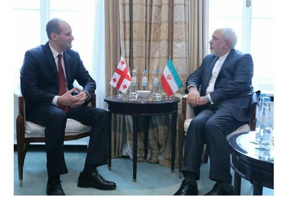 ظریف با وزیر خارجه گرجستان دیدار کرد