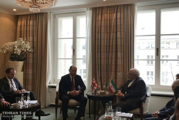 Zarif meets Georgian counterpart in Munich