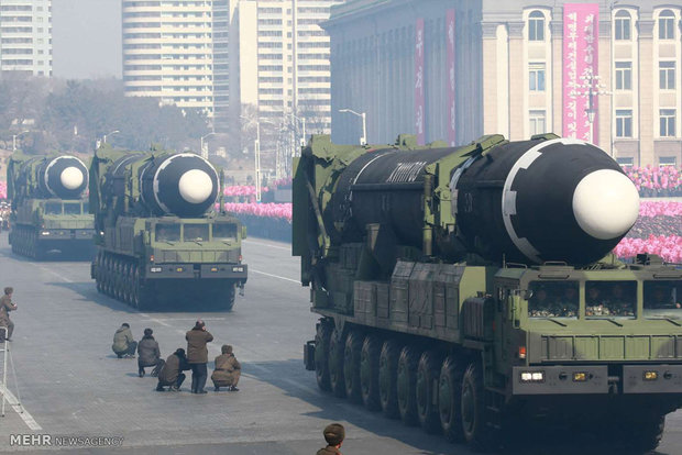 رژه موشک های بالستیک کره شمالی