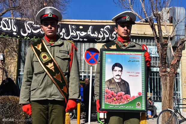 تشییع پیکر مطهر شهید «محمدحسن جلی» در شهرضا‎
