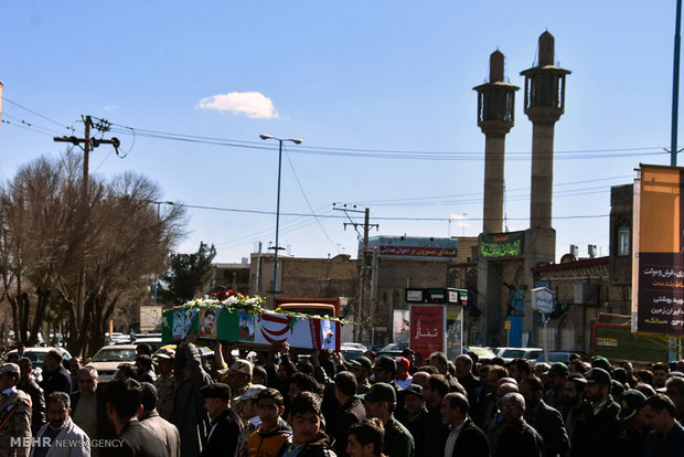 تشییع پیکر مطهر شهید «محمدحسن جلی» در شهرضا‎