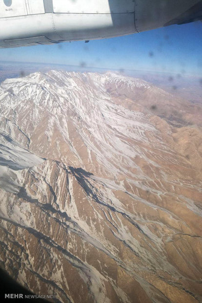  مكان تحطم طائرة الركاب الايرانية في جبال زاغروس