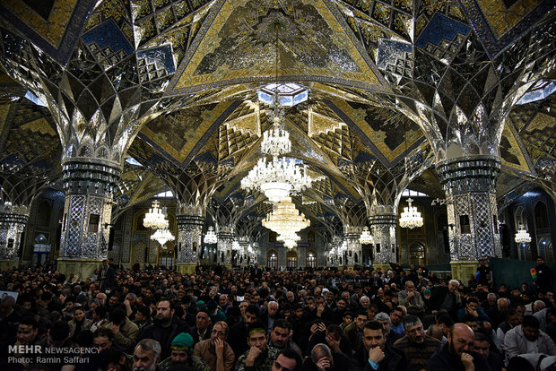 اجتماع عزاداران فاطمی و تشییع شهدا در مشهد