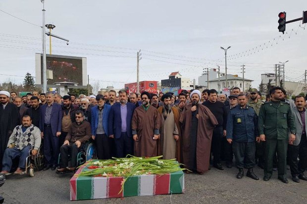 تشییع پیکر مطهر شهدای گمنام در ۴ شهر مازندران