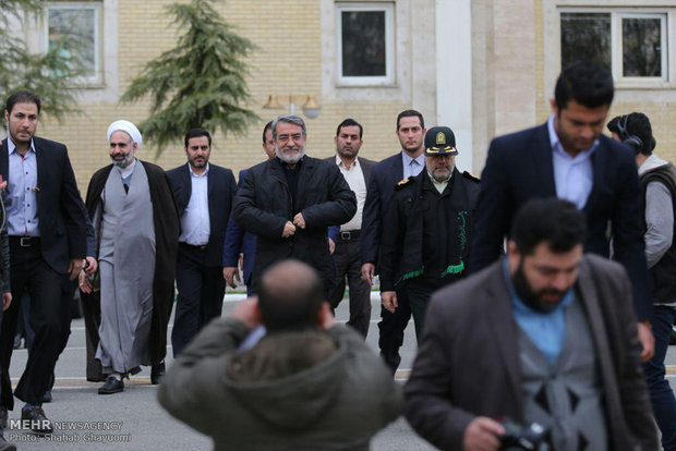مراسم تشييع جثامين شهداء قوات الشرطة الايرانية في طهران