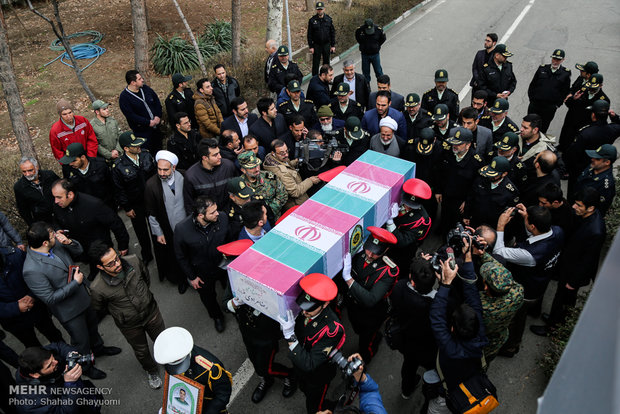 مراسم تشييع جثامين شهداء قوات الشرطة الايرانية في طهران 