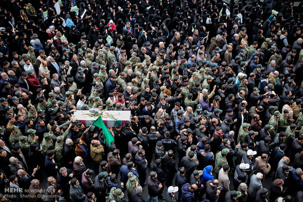 مراسم تشييع جثامين شهداء قوات الشرطة الايرانية في طهران 