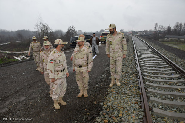 ایرانی پولیس کے سرحدی کمانڈر نے آستارا – آستارا ریل پٹڑی کا قریب سےمشاہدہ کیا