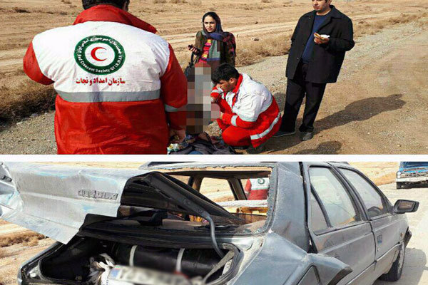 تصادف ۳ دستگاه خودرو در اتوبان تهران-قم/۴ نفر مصدوم شدند