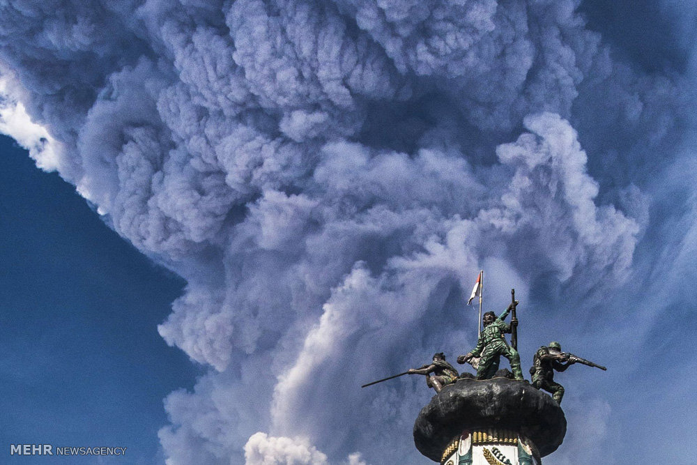 فوران آتشفشان در اندونزی‎