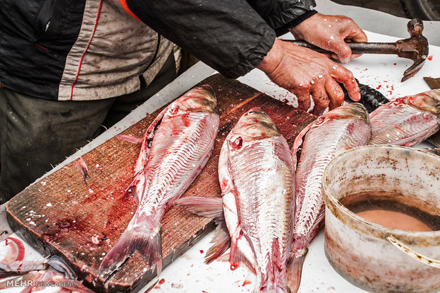 بازار ماهی فروشان انزلی، چند روز مانده به عید نوروز