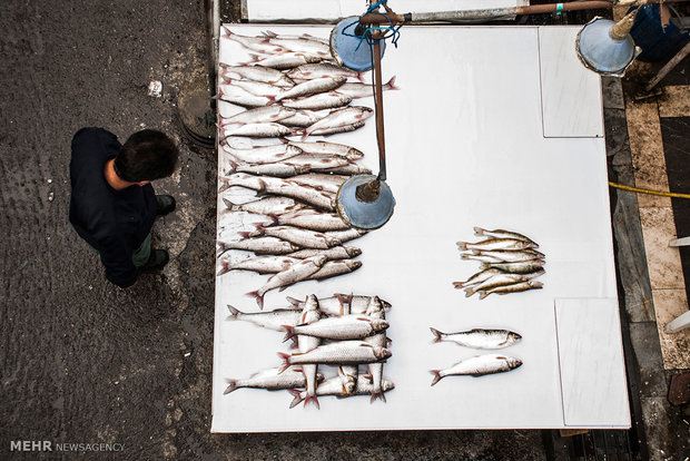 بازار ماهی فروشان انزلی، چند روز مانده به عید نوروز