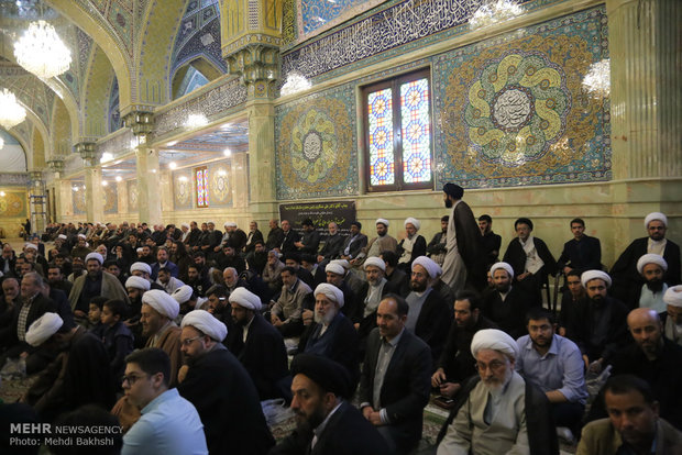 مراسم تشییع پیکر آیت الله شاه آبادی در قم