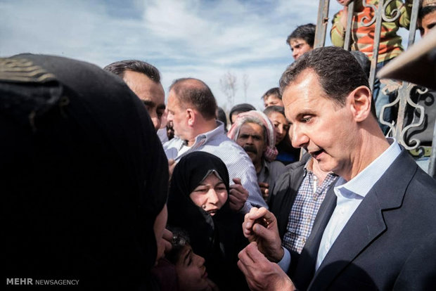 حضور بشار اسد در پشت خط مقدم غوطه شرقی