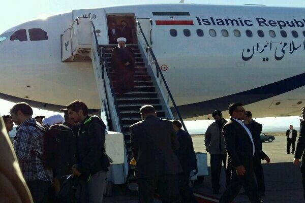 Pres. Rouhani arrives in Kermanshah province