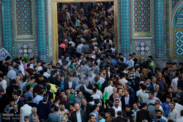 تحویل سال در حرم مطهر حضرت معصومه(س)