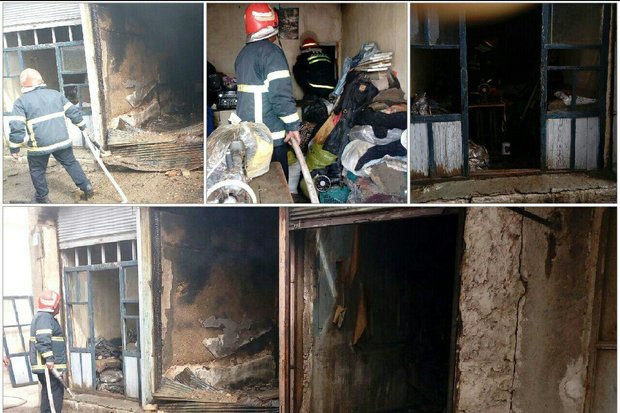۳ باب مغازه در خرم‌آباد در آتش سوخت