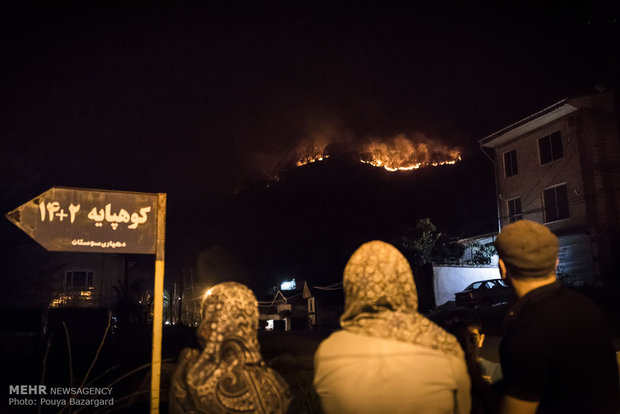 آتش سوزی در جنگل های لاهیجان