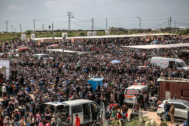 Gazze'deki protestolardan fotoğraflar