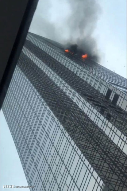 آتش سوزی در برج ترامپ‎