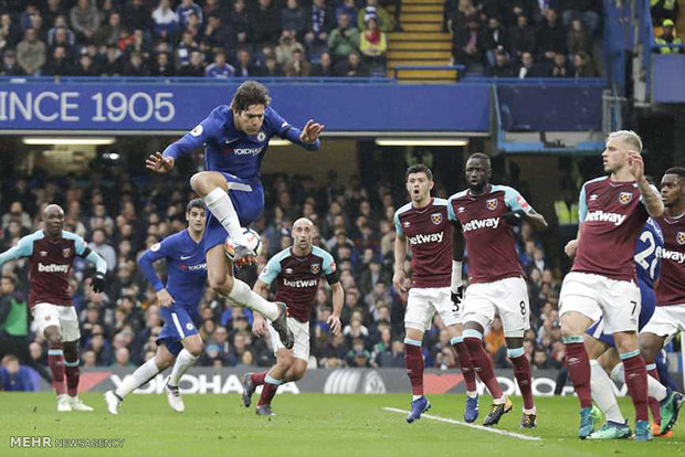 دیدار تیم های فوتبال چلسی و وستهم‎