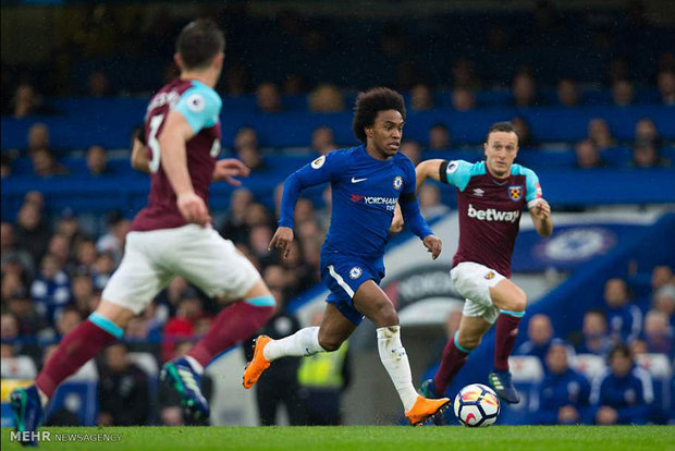 دیدار تیم های فوتبال چلسی و وستهم‎