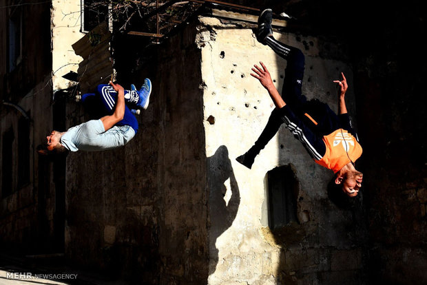 فريق باركور حلب ينعش المدينة المدمرة في ظل الحرب