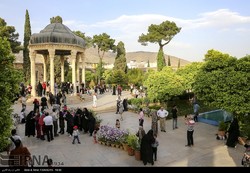 People visit tomb of Hafez, an illustrious 14th-century Persian poet, in Shiraz.