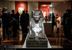 People visit the Louvre exhibit at the National Museum of Iran