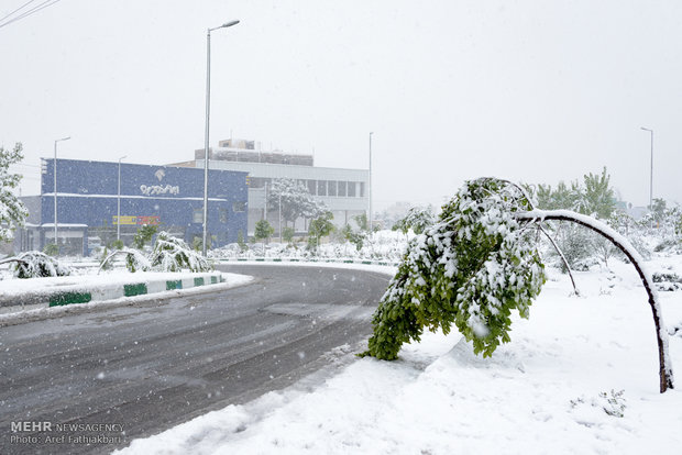 April snow in Karaj