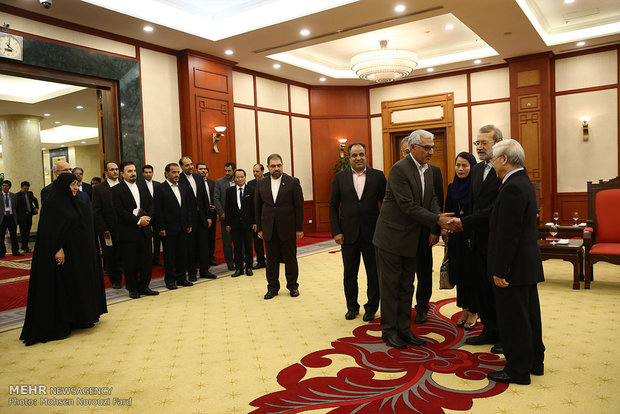 دیدار رئیس مجلس شورای اسلامی با دبیر کل حزب کمونیست ویتنام