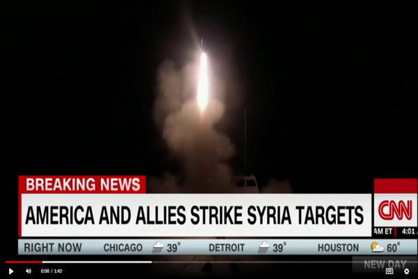 آمریکا بدون اطمینان از حمله شیمیائی در دوما به سوریه حمله کرد