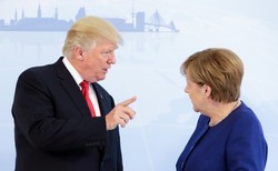 Angela Merkel and Trump 