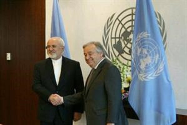 FM Zarif holds meeting with UN chief in NY